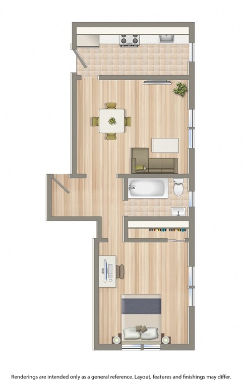 a floor plan of a small apartment